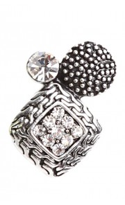 Crystal Earrings in Silver