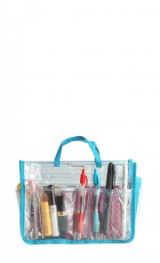 See-Through Jacq Organiser Bag in Light Blue