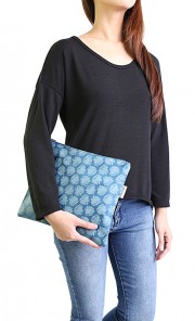 Leaf Pegang-Pegang 3-in-1 Pouch in Blue