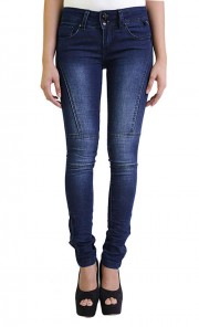 Refuge Panelled Jeans in Dark Blue