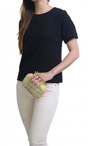 Juhu 2-Tone Snakeskin Minaudiere 