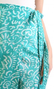 Long Voile Skirt in Green