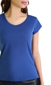 Basic Modal Tee in Blue