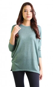 Moss Basic Oversized Tee in Green