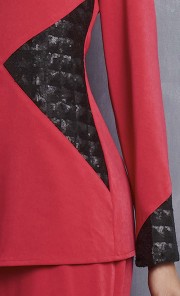 Jenna Modern Kurung with Sequinned Panels in Pink