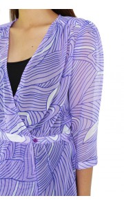 Gia Leafy Print in Purple 