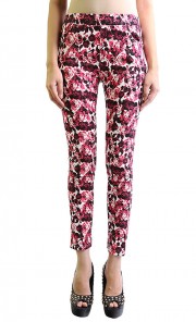 Flower Printed Pants in Red
