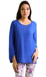 Batwing Top in Blue