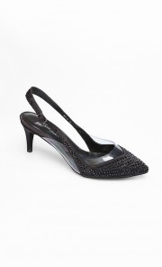 Sherie Diamonte Kitten Heels in Black