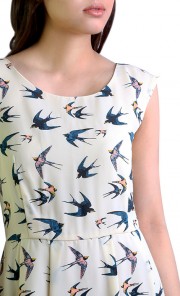 Swallow Bay Dress in Beige