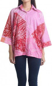 Tapestry Pua Cotton Shirt Fay in Pink