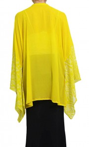 Lemon Yellow Chiffon Pua Kurta Top 