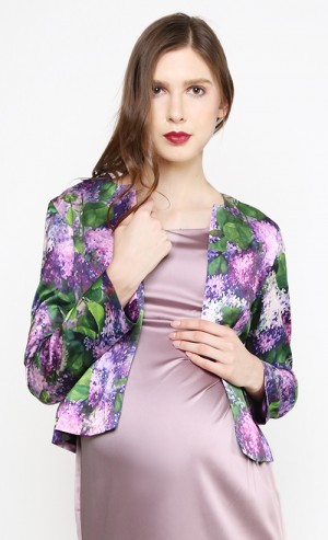 Satin Jacket in Print