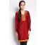 Exclusive Shantung Cotton Kurti in Maroon