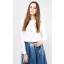 Oliva Oversized Buttoned Cuffs Top in Ivory