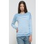 Jena Striped Pullover in Sky Blue and White