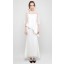 Asymmetrical Kedah Top and Mermaid Skirt in White