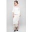 Kedah Top with Lace and Column Lace Skirt in White