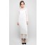 Lace Tunic Dress with Chiffon Sleeves in White