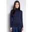 Basic Turtle Neck Top in Dark Blue