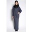 Latifa Jersey Draped Dress in Metal Grey