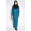 Latifa Jersey Draped Dress in Teal