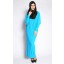 Latifa Jersey Draped Dress in Bright Blue
