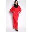 Latifa Jersey Draped Dress in Red