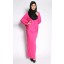 Latifa Jersey Draped Dress in Fuchsia Pink