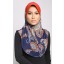 Express Iha Multi Colour Hijab with Orange Awning