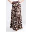 Maxi Flare Skirt in Abstract Brown