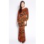 Midi Kurung in Black and Orange