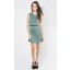 Jacquard Geometric Dress in Green