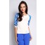 Blue Blood Raglan Sleeve in White