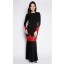 Bold Kurung with Red Lace in Black