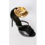 Kyra Heels with Gold Cuff in Black