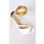 Lyla Heels with Gold Cuff in White