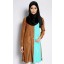 Sumayya Shirt in Saddle Brown and Aqua