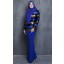 Bicara Modern Kurung with Metallic Stripes in Blue