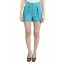 Zip Shorts in Turquoise