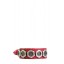 Leather Screw Cuff in Red