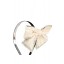 Ribbon Beading Headband in White