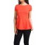 Wavy Peplum Top in Orange