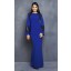 Leah Modern Kurung with Sequin Bell Sleeves in Blue