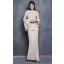 Leah Modern Kurung with Sequin Bell Sleeves in Nude