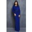 Jade Modern Abaya with Gathers and Sequins in Blue