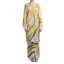 Batik Chiffon Kurung Set in Yellow