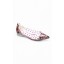 Sonia Studded Pointy Flats in Pink Snake Print