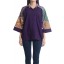 Tapestry Pua Cotton Shirt Fay in Purple