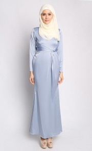 Seyra Dress in Dusty Blue